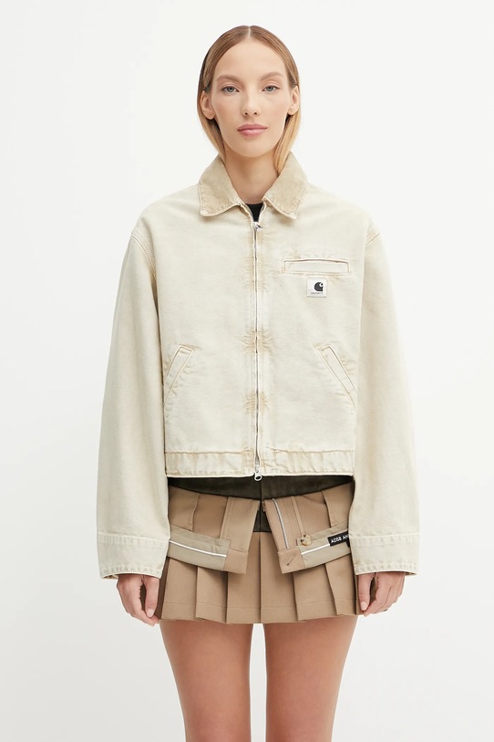 Carhartt WIP kurtka bawełniana W' Emery bez kaptura beżowy I035570.0ME5F