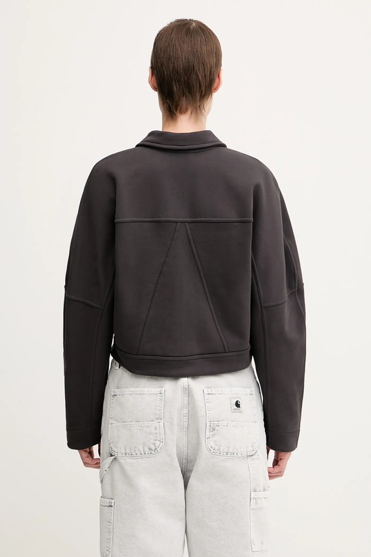 Odzież GANNI kurtka Heavy Terry Jersey Bomber T4358 szary