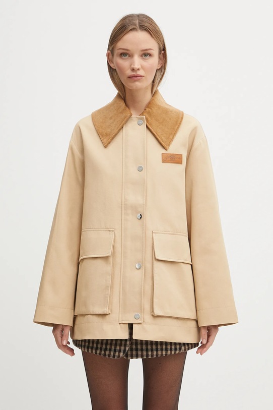 GANNI jacket Heavy Twill Midi other green W0757