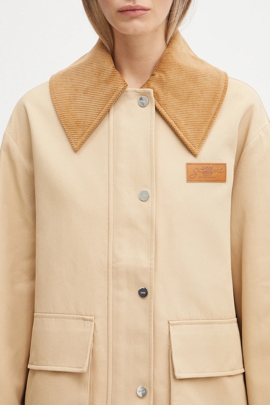 GANNI jacket Heavy Twill Midi green W0757