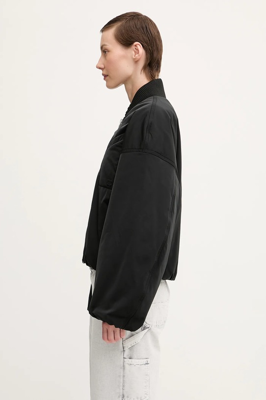 Куртка GANNI Light Twill Oversized Short Bomber F9180 чорний AW25