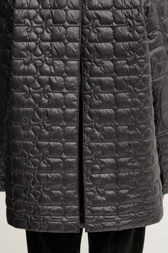 GANNI kurtka Shiny Quilt Midi W0343 szary