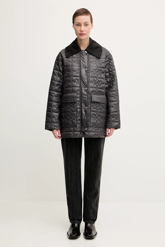 Яке GANNI Shiny Quilt Midi W0343