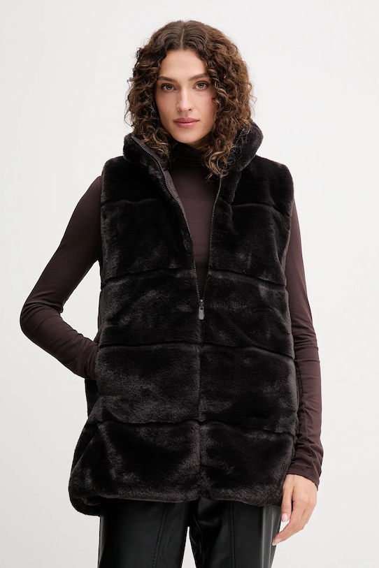 Save The Duck vestă NIVES cu captuseala maro D82493W.FURY21