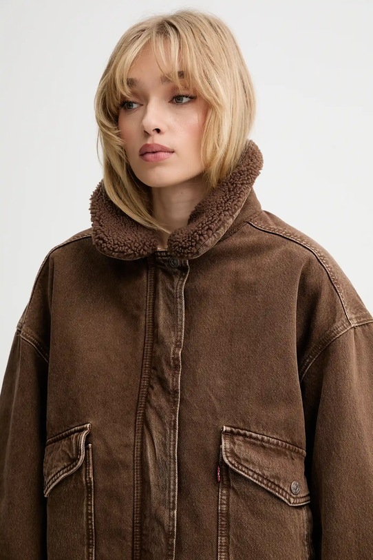 Džínová bunda Levi's hnědá 003JF