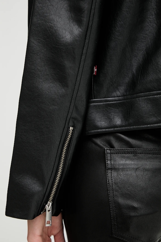 Δερμάτινο μπουφάν Levi's A9373.0000 μαύρο