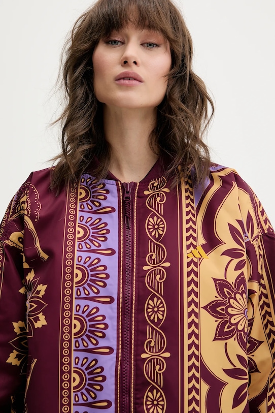 adidas geacă bomber x Farm Rio burgundia JL8621