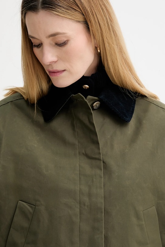 A.P.C. jachetă de bumbac Veste Becca verde COHIL.F02990