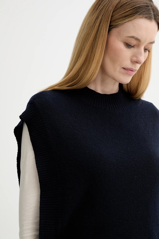 A.P.C. vestă de lână Pull Mathilde bleumarin WOASA.F23430