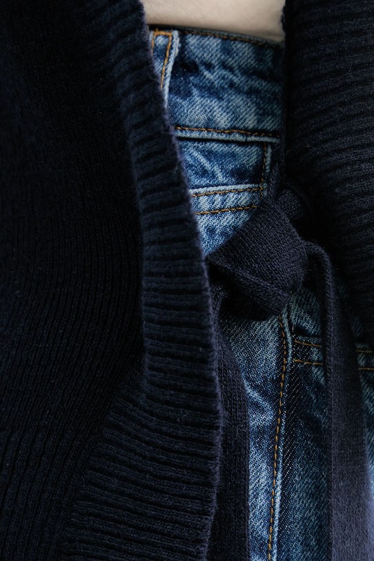 A.P.C. vestă de lână Pull Mathilde WOASA.F23430 bleumarin