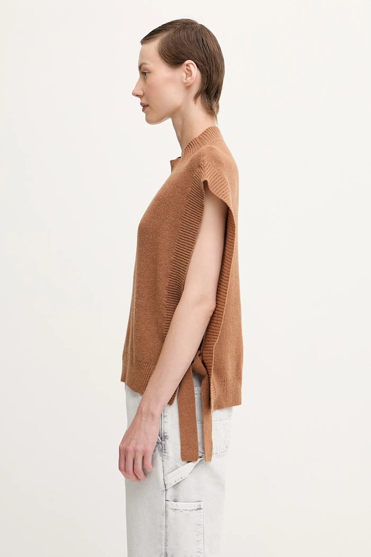 Шерстяной жилет A.P.C. Pull Mathilde WOASA.F23430 коричневый AW25