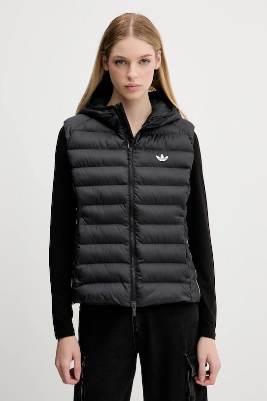 adidas Originals vestă Slim Vest cu captuseala negru JX2943