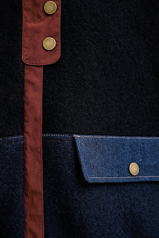 Sessun kurtka z dodatkiem wełny 25113007 granatowy