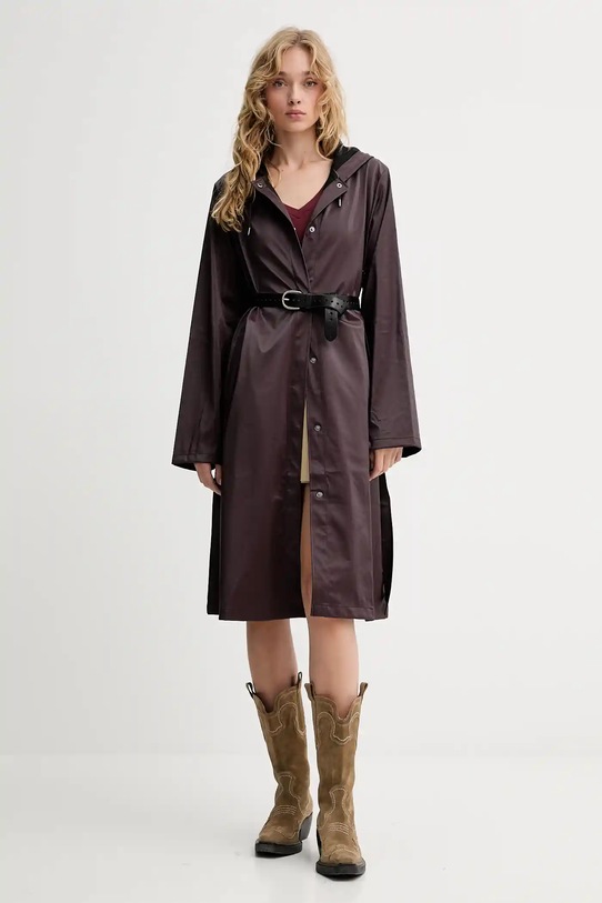 Rains geacă 12040 A-Line Longer W Jacket 12040. violet AW25
