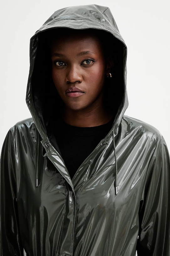 Rains kurtka 12040 A-Line Longer W Jacket 12040. zielony