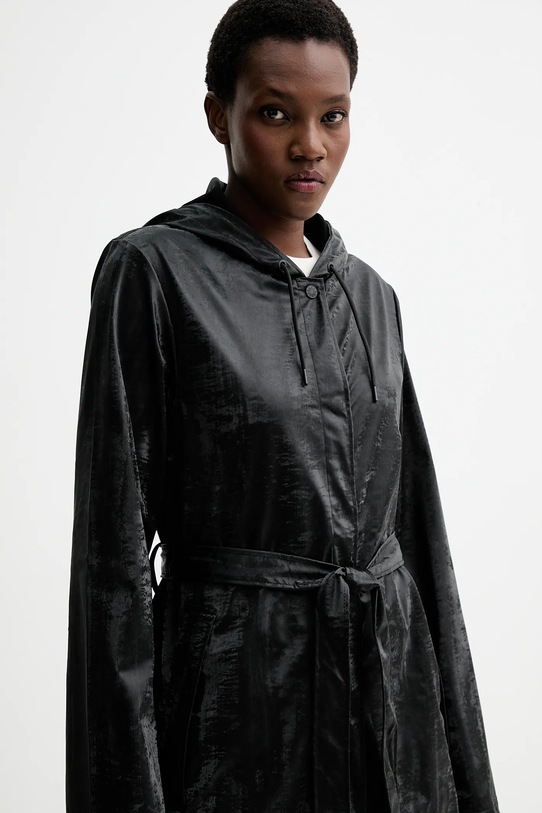 Rains kurtka 12040 A-Line Longer W Jacket czarny 12040.