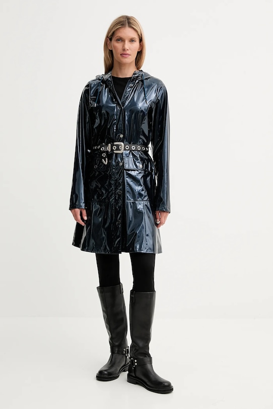 Μπουφάν Rains 18130 Curve Long Jacket 18130.130 μπλε AW25