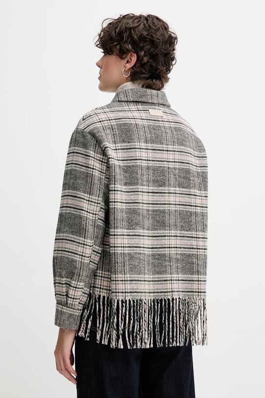 Odzież Pepe Jeans kurtka z dodatkiem wełny PL4024341 szary