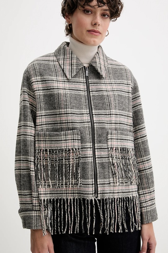 Pepe Jeans kurtka z dodatkiem wełny szary PL4024341