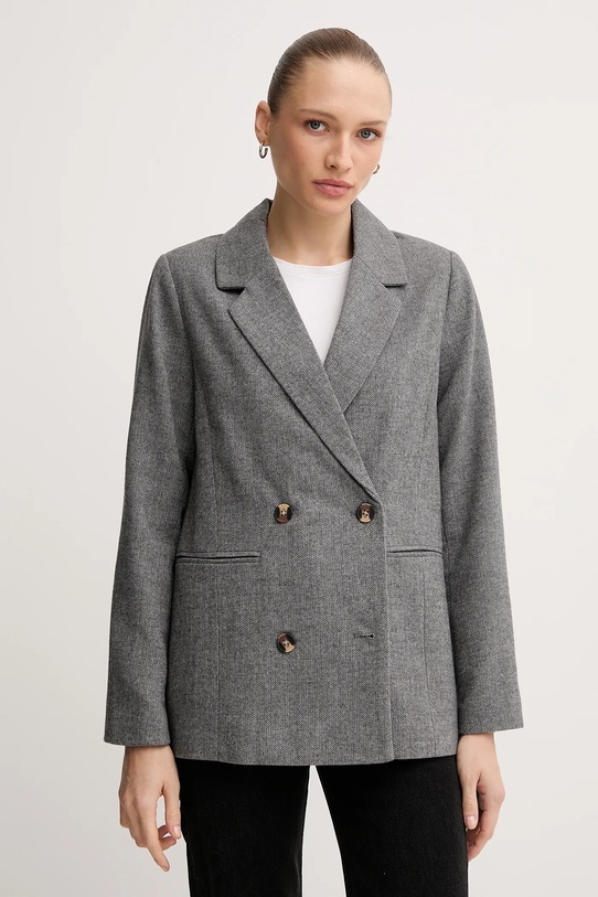 Pepe Jeans marynarka z domieszką wełny tkanina szary PL4024351
