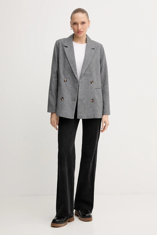 Pepe Jeans marynarka z domieszką wełny PL4024351 szary AW25