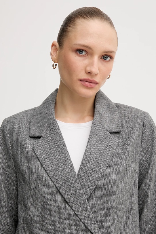 Pepe Jeans marynarka z domieszką wełny szary PL4024351