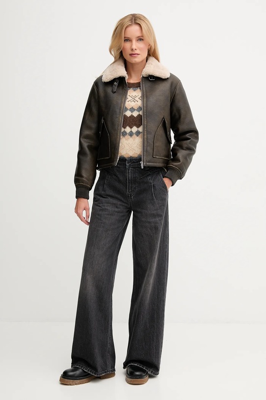 Pepe Jeans kurtka PL4024365 brązowy AW25