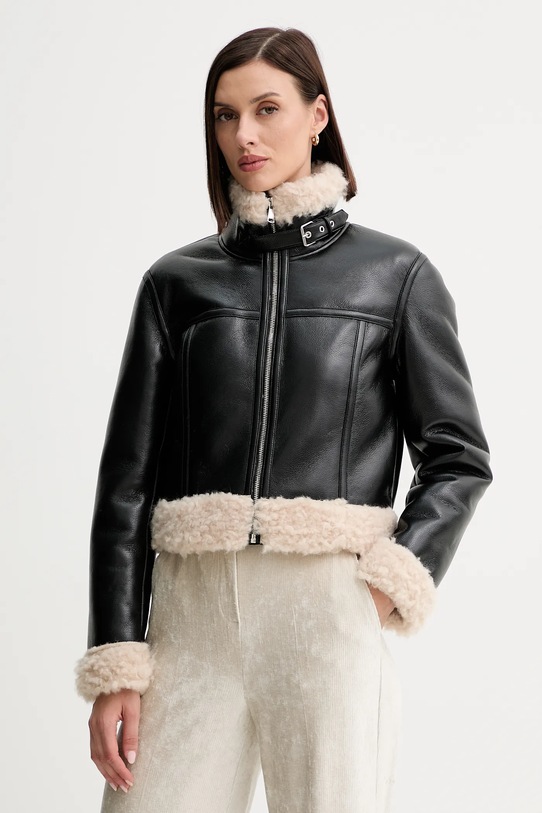 Twinset geacă necaptusit negru 252AP2151