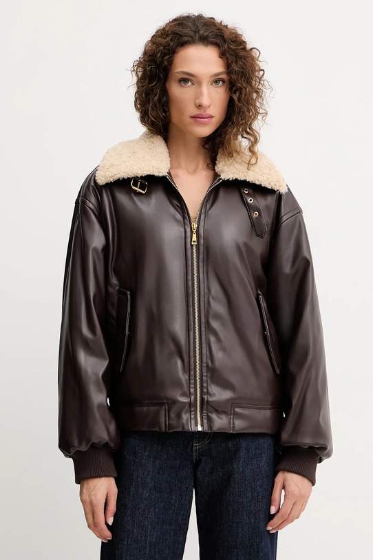 Twinset giacca foderato marrone 252LI2FBB