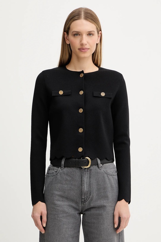 Twinset cardigan a maglia fine nero 252TP320A