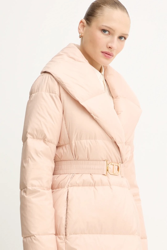Twinset kurtka puchowa beżowy 252TT2050