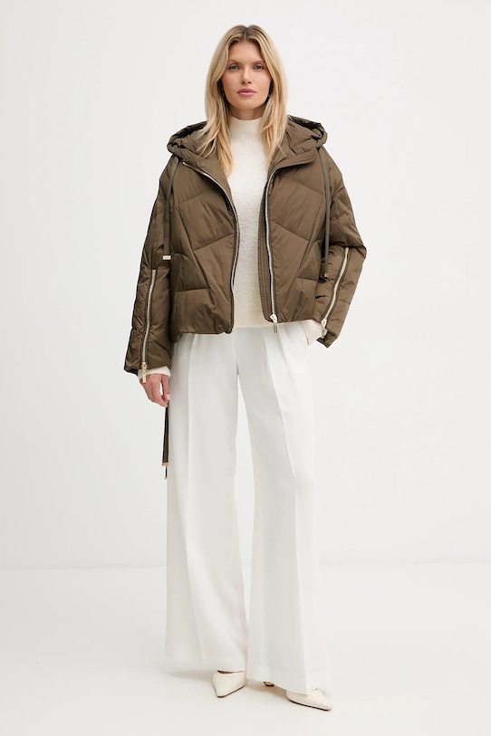 Twinset kurtka puchowa 252TT2060 zielony AW25