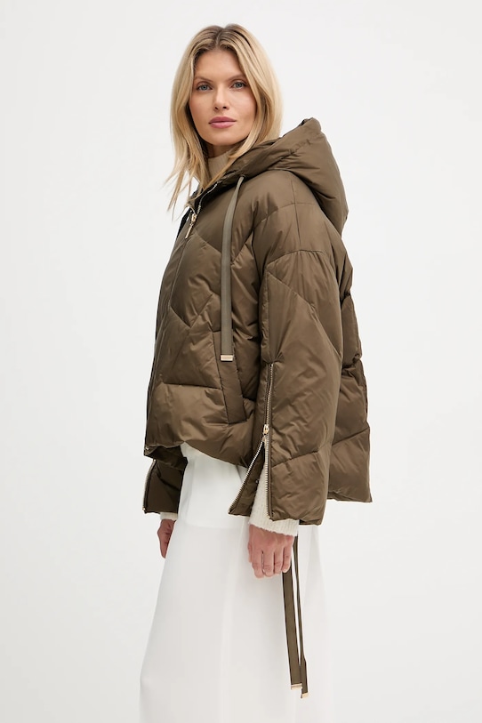 Twinset kurtka puchowa zielony 252TT2060