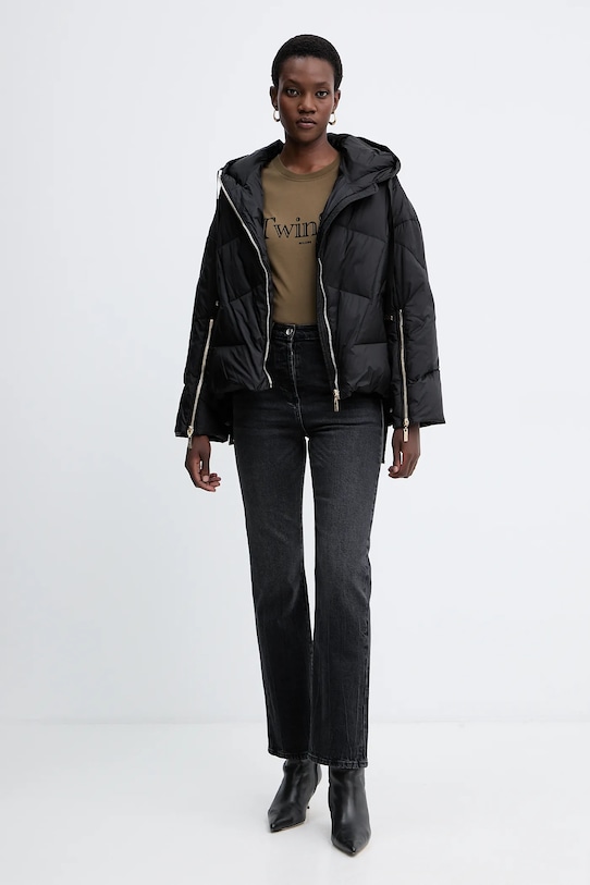 Twinset kurtka puchowa 252TT2060 czarny AW25