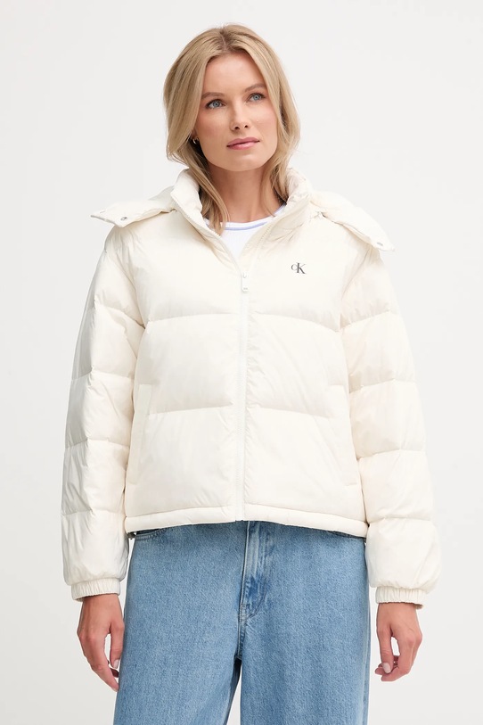 Calvin Klein Jeans geacă de puf cu captuseala bej LV047D501G