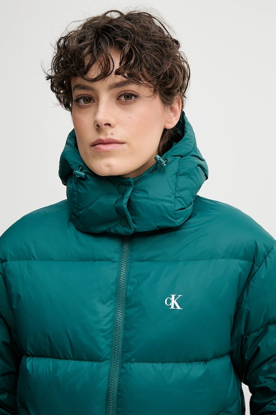 Calvin Klein Jeans kurtka puchowa turkusowy LV047D501G