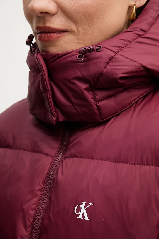 Calvin Klein Jeans kurtka puchowa LV047D501G bordowy