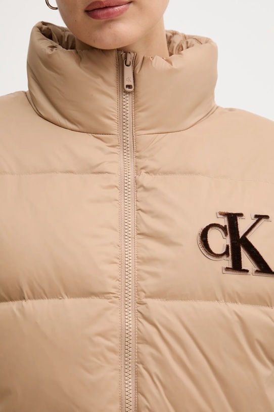 Péřová bunda Calvin Klein Jeans LV047D503G zelená