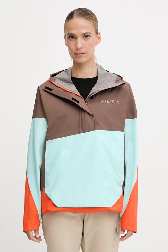 Outdoor jakna adidas TERREX Xploric 2.5L Anorak S kapuco rjava JL9813