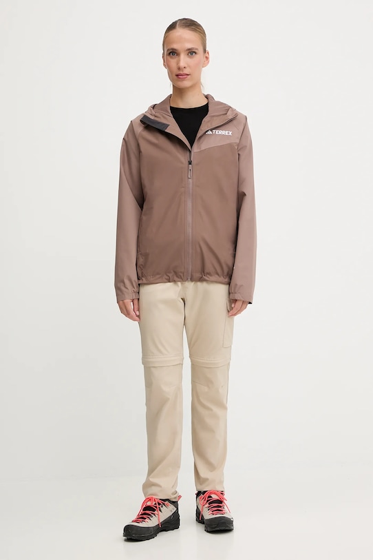 adidas TERREX kurtka przeciwdeszczowa Multi 2L Rain Jacket JN0857 brązowy AW25