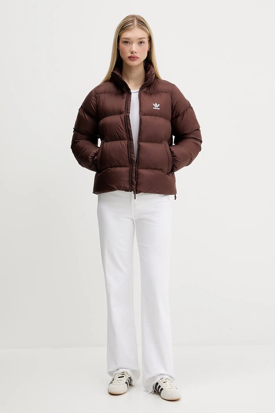 adidas Originals kurtka Short Puffer JX2948 brązowy AW25