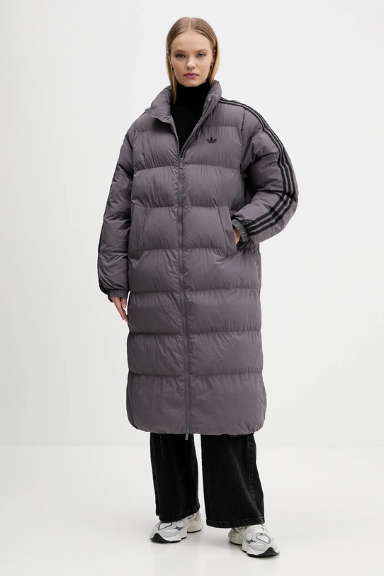 adidas Originals geacă Long Puffer cu captuseala violet JX2952