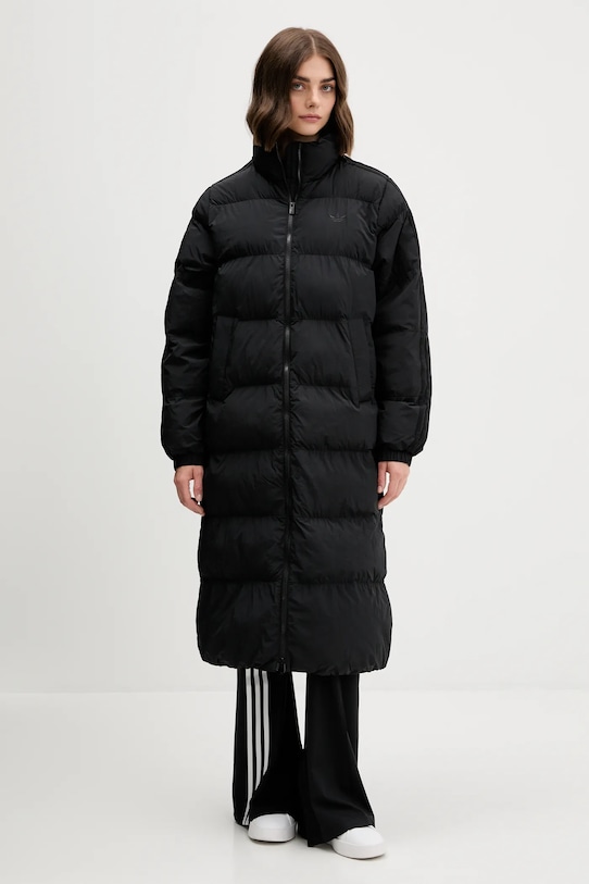 adidas Originals geacă Long Puffer cu captuseala negru JX2957