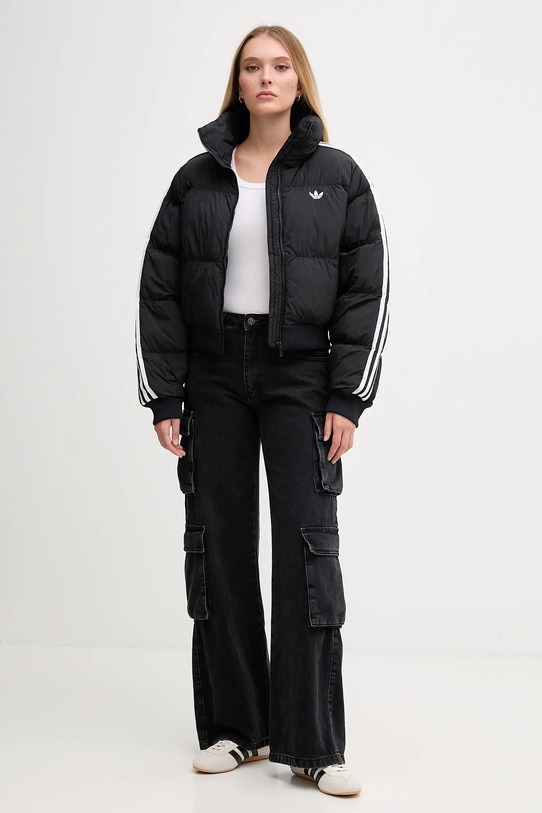 adidas Originals geacă Cropped Puffer JX2970 negru AW25