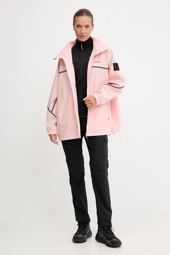 Turistická bunda adidas TERREX KC2347 ružová AW25