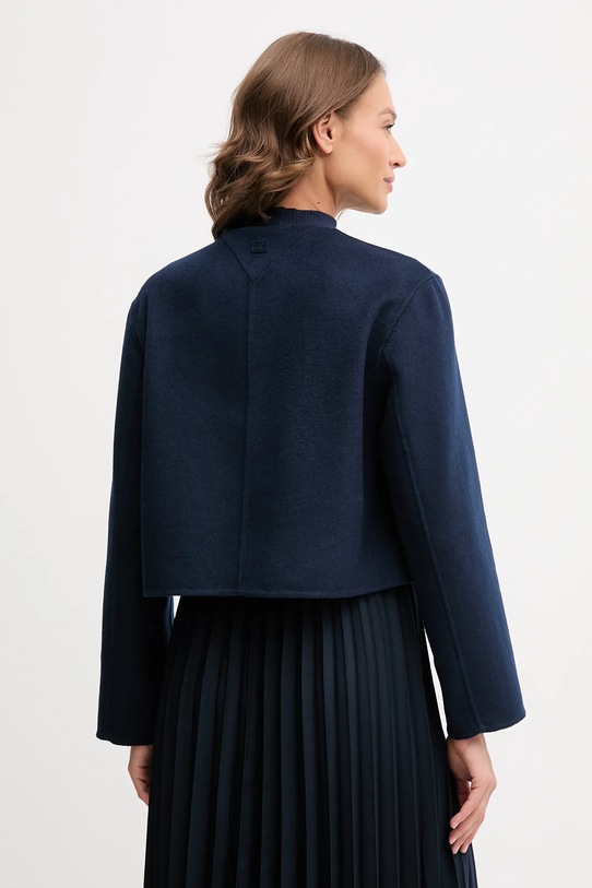 Oblečení Kabát s vlnou Tommy Hilfiger WW0WW47446 námořnická modř