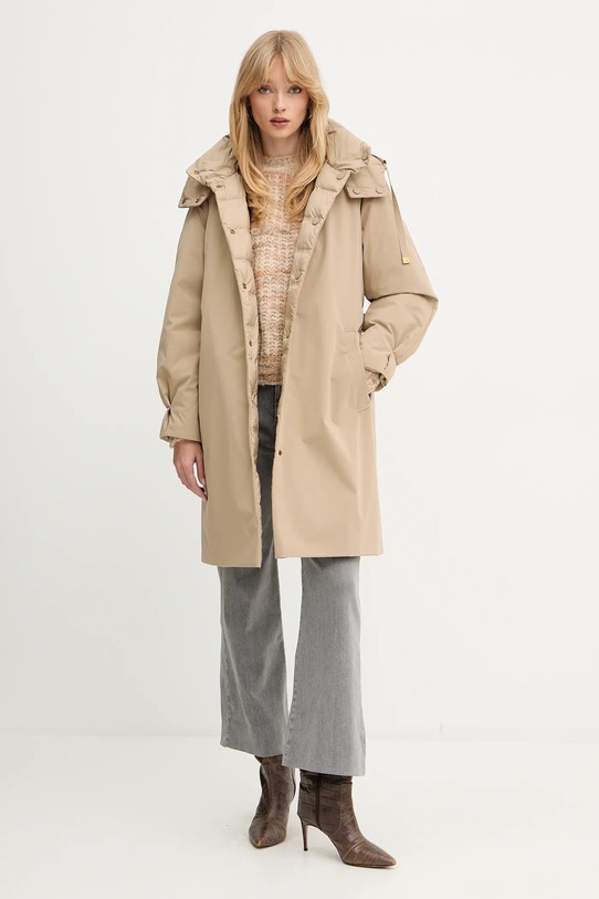 Пухено яке с две лица Luisa Spagnoli 542257 бежов AW25