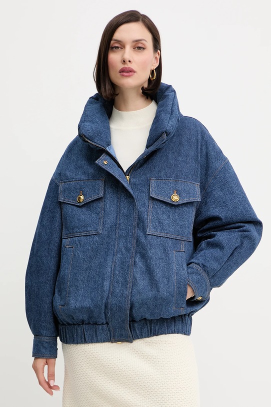 Péřová bunda Luisa Spagnoli riflovina modrá 542239