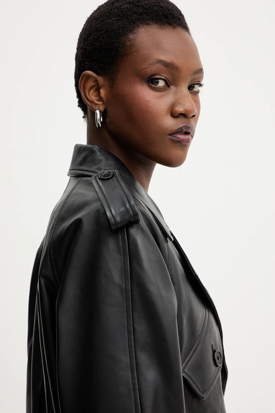 Kožený křivák Luisa Spagnoli černá 542262