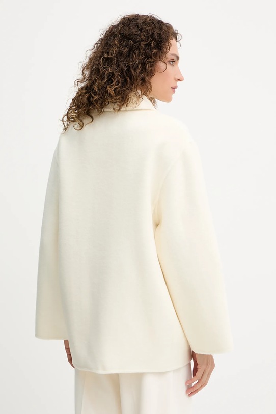 Odzież Luisa Spagnoli płaszcz wełniany 542241 beżowy